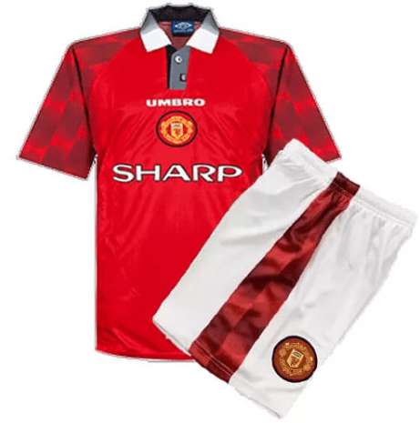 Retro Manchester United Home Kids Kit 96/97
