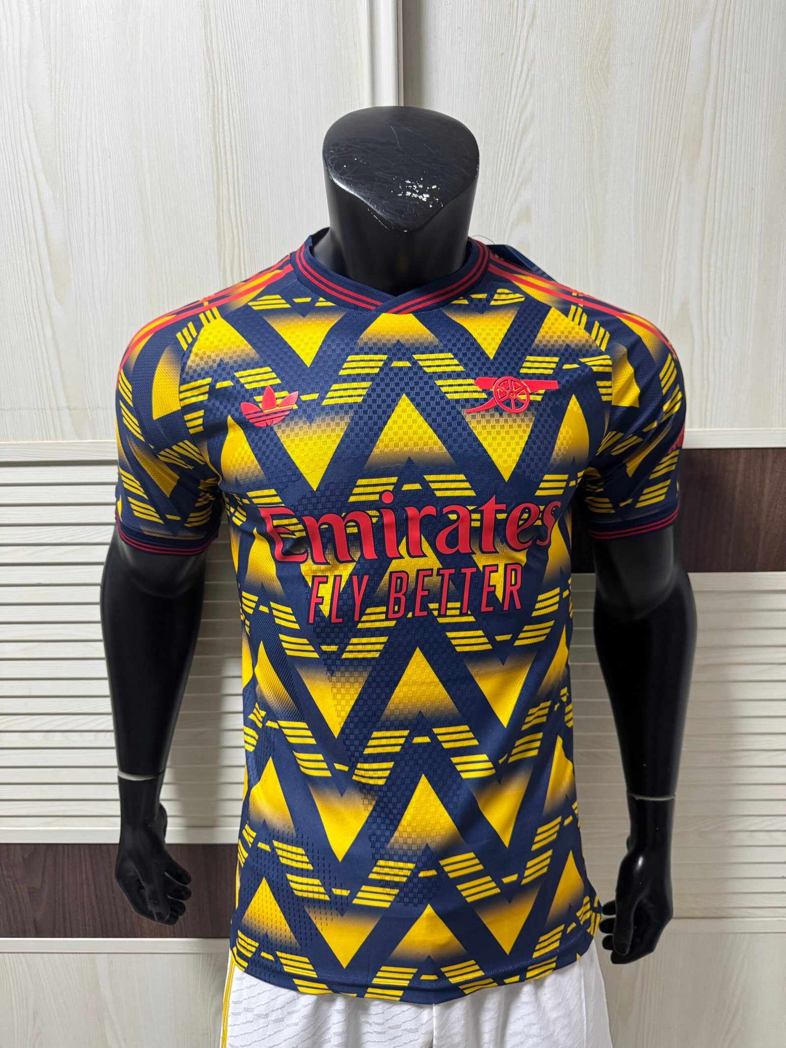 Arsenal 2026-27 Special Edition Player Version Jersey front view showing official adidas Arsenal short sleeve kit with premium red and white design and cannon crest
