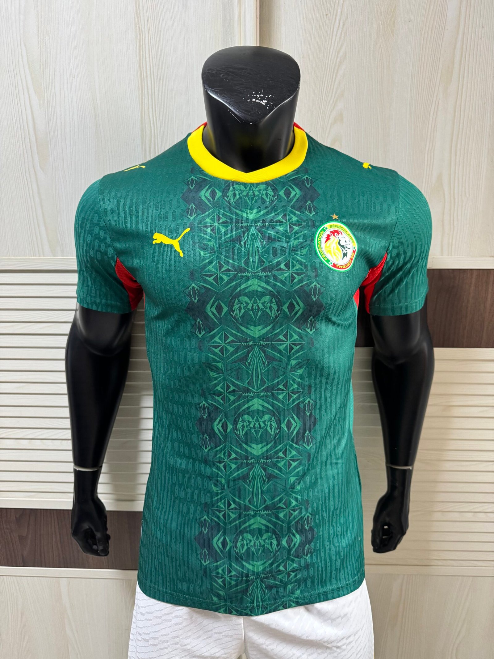 PUMA Senegal 2026/27 FIFA World Cup Away Jersey – Wild Green Kente-Inspired Kit | Lions of Teranga