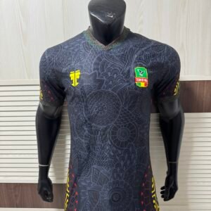Airness Mali 2025-26 Third Football Jersey – Black with Tricolor Traditional Art Graphic | Les Aigles Kit