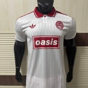 Adidas x Oasis Tour Jacquard Jersey – Cream White | Live '25 Limited Edition Britpop Collab Shirt