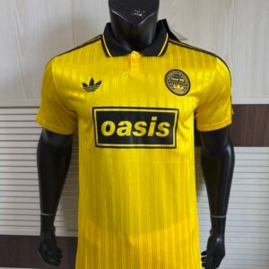 Adidas Originals x Oasis Live '25 Tour Jacquard Jersey – Yellow | Limited Edition Britpop Football Shirt
