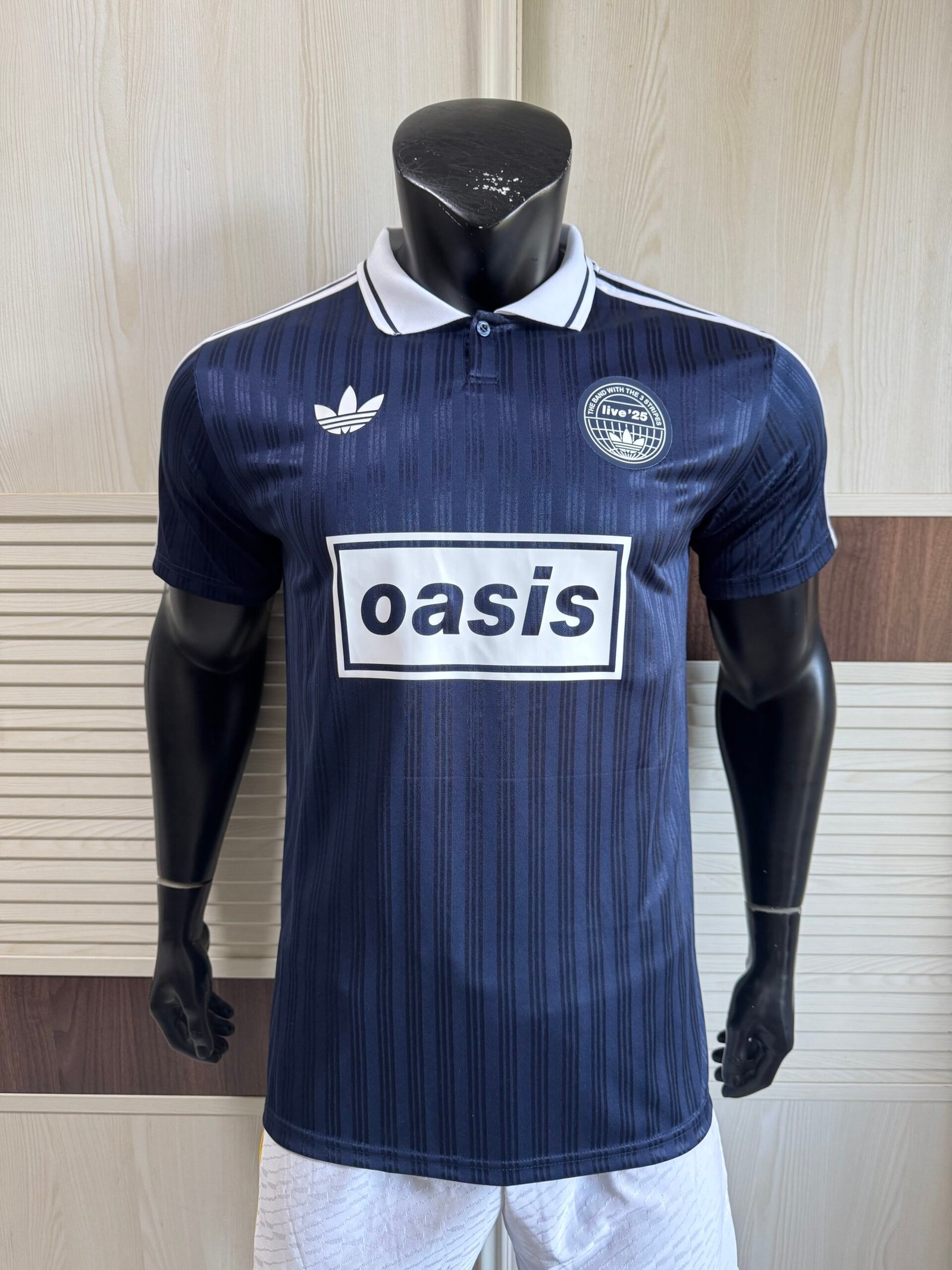 Adidas Originals x Oasis Live '25 Tour Jacquard Jersey – Blue | Limited Edition Britpop Sportswear Collab Shirt