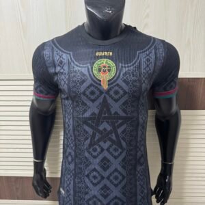 Omerta Black Player Version Soccer Jersey  2025/26 – Moroccan Design Performance Football Shirt