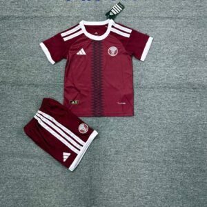 Qatar Home Jersey Kids Kit 2026-27
