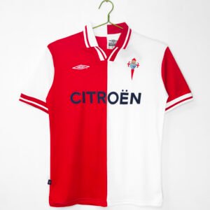 2001/02 Celta Vigo Third Kit Red/White 0B11