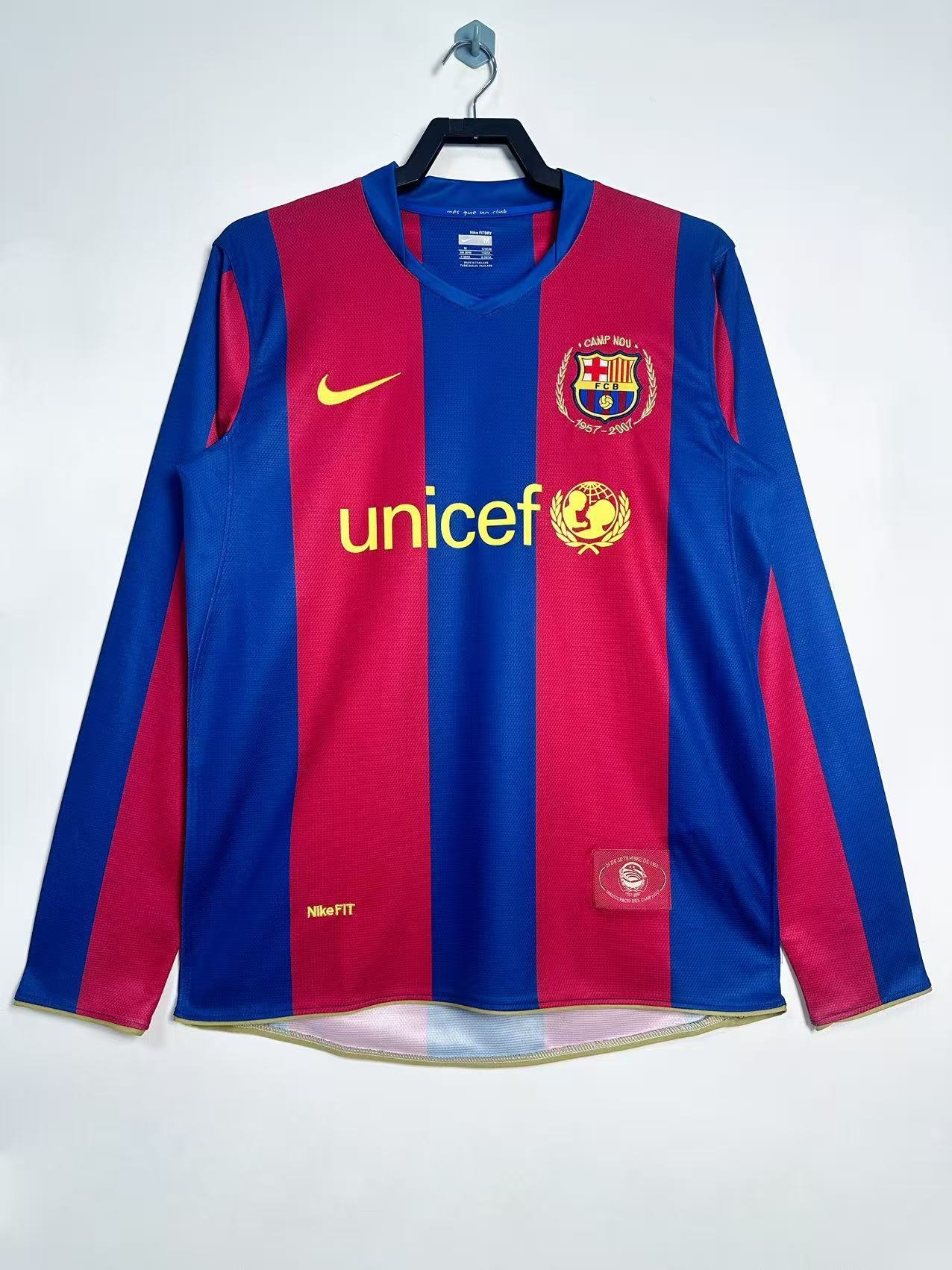 2007/08 Barcelona Home Long Sleeve 11