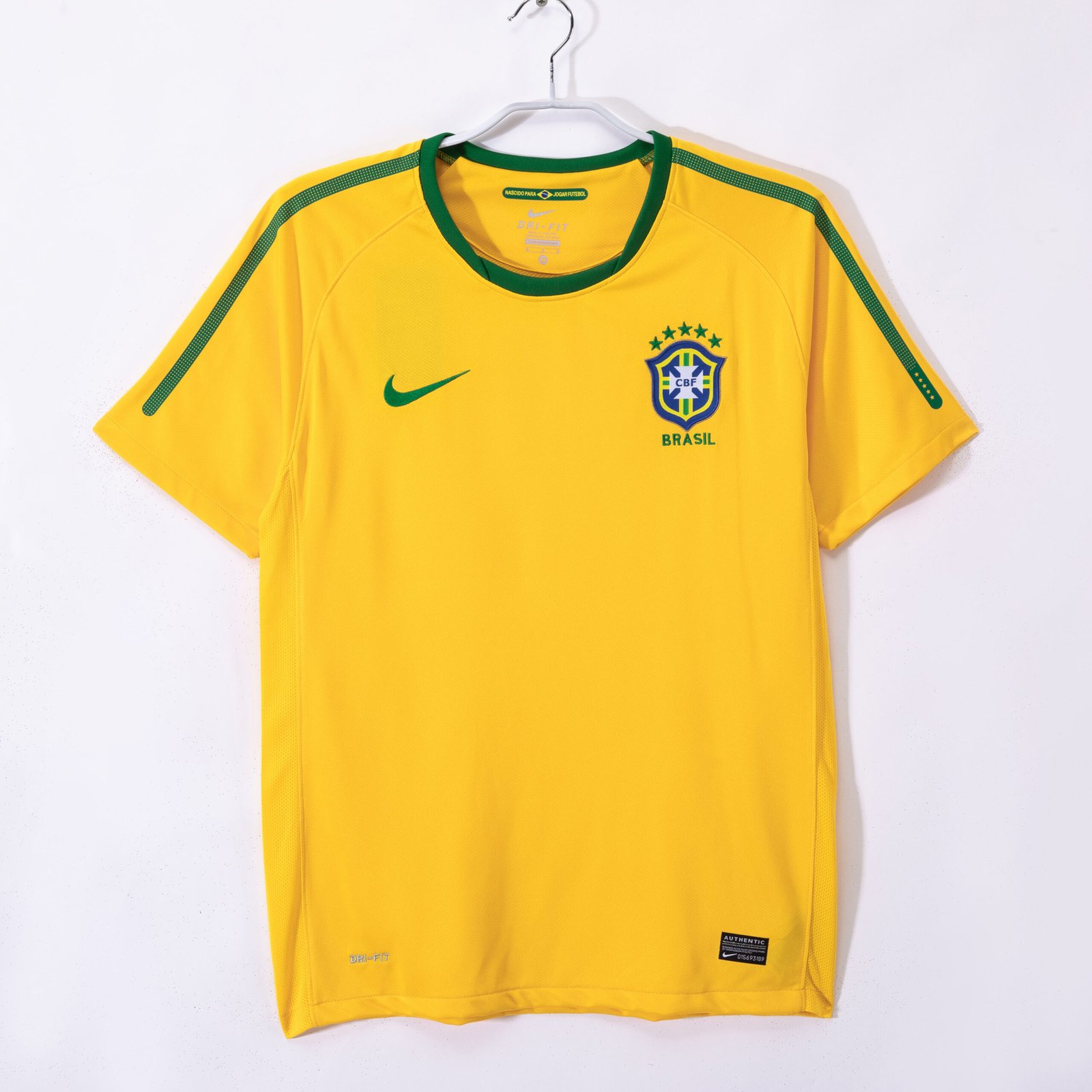 2010 Brazil Home Retro Jersey #5 A11