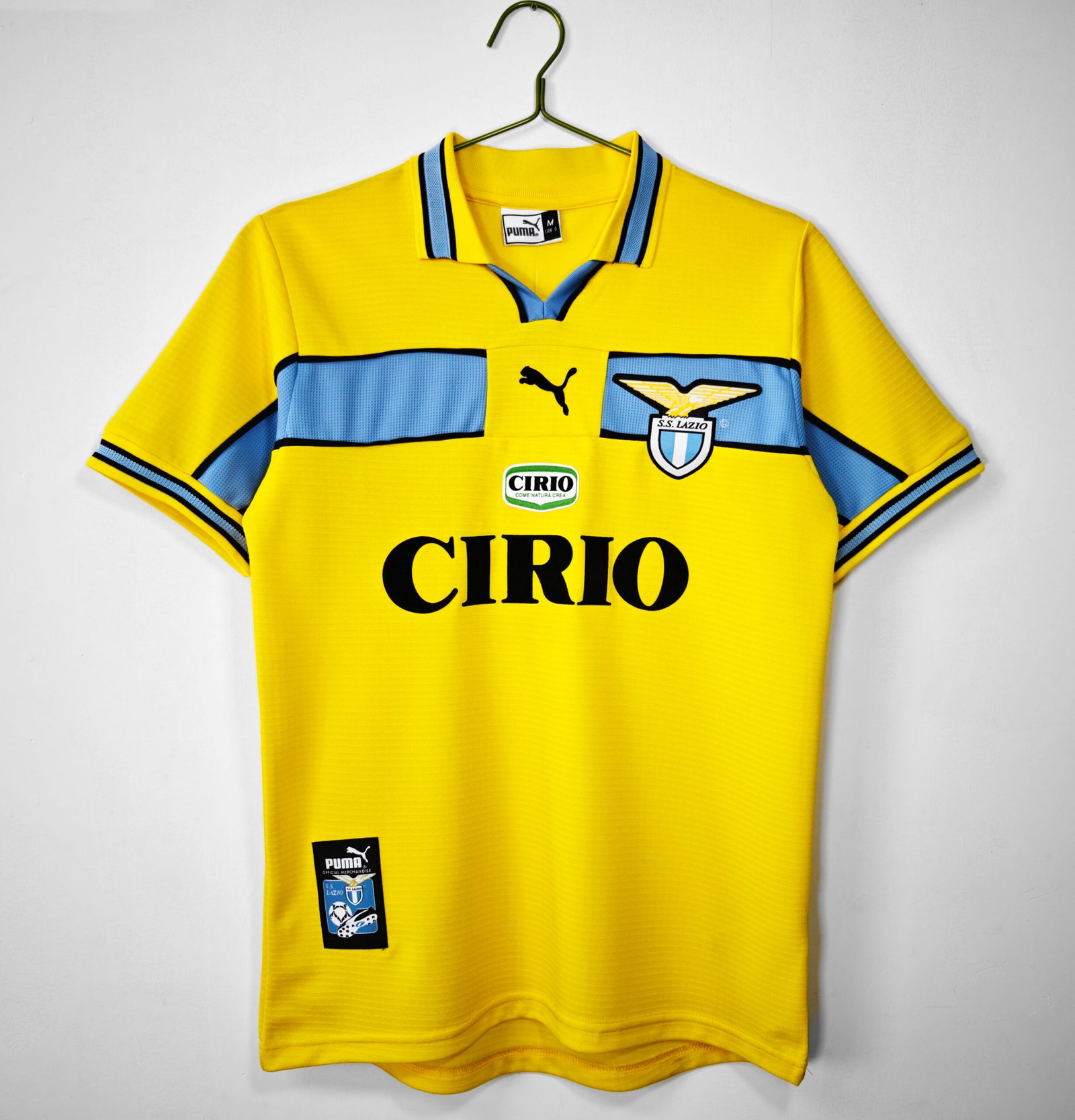 1998/99 S.S. Lazio Yellow Away Retro Jersey #3 B12