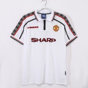 1998/99 Manchester United F.C. White Away Jersey #8 A10