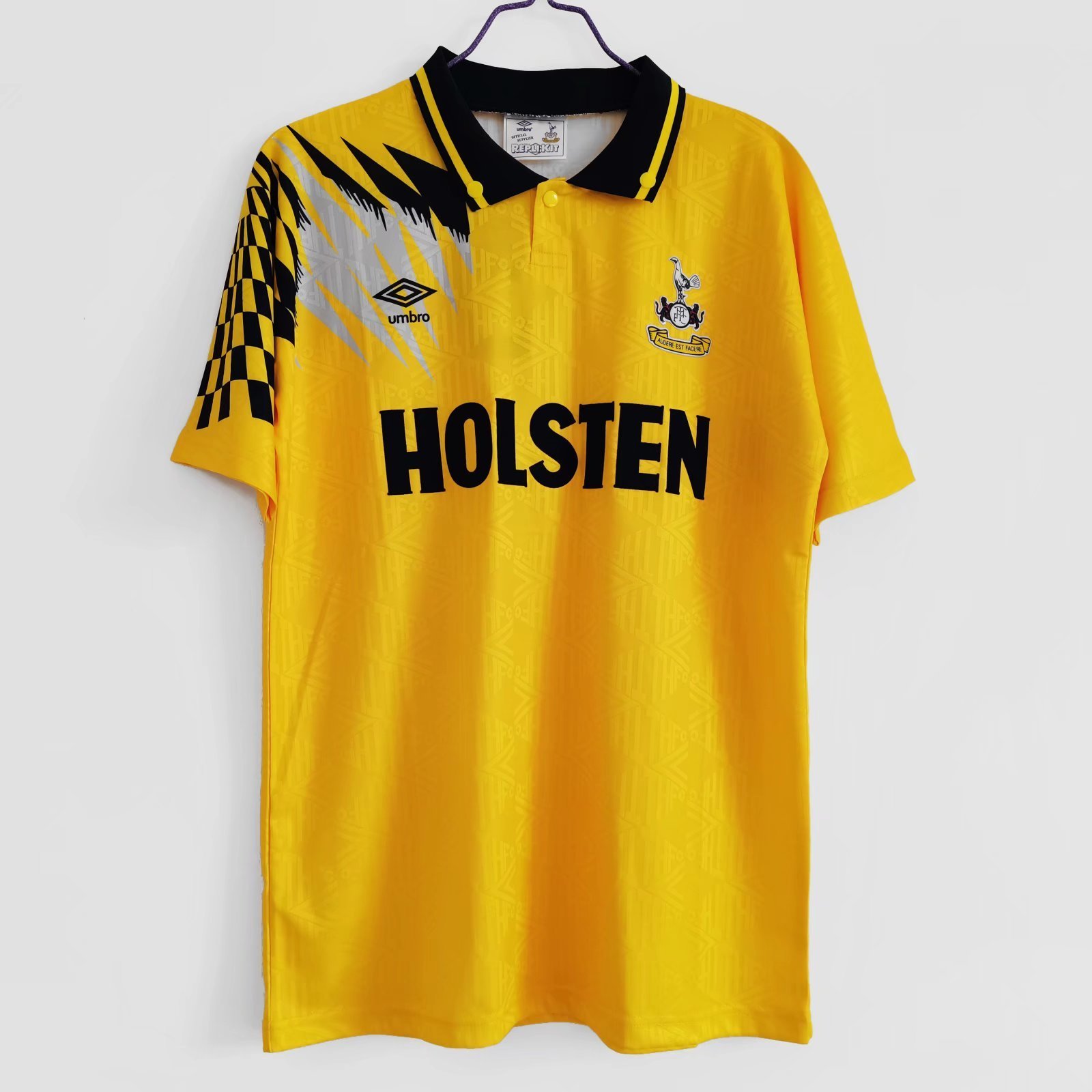 1992/94 Tottenham Hotspur F.C. Away Yellow Retro Jersey #8 A11