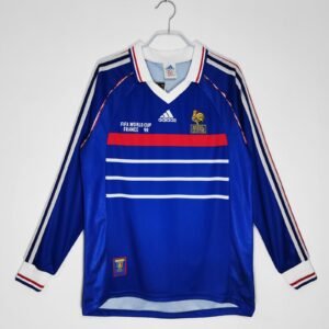 1998 France national football team Home Retro World Cup Final Edition Jersey #3 B10