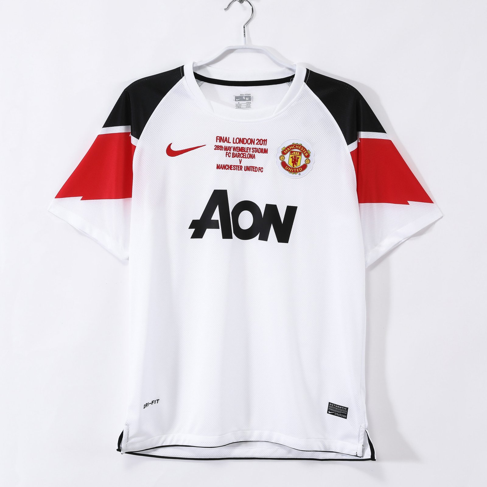 2010/11 Manchester United F.C. White Away Champions League Retro Jersey #8 A11