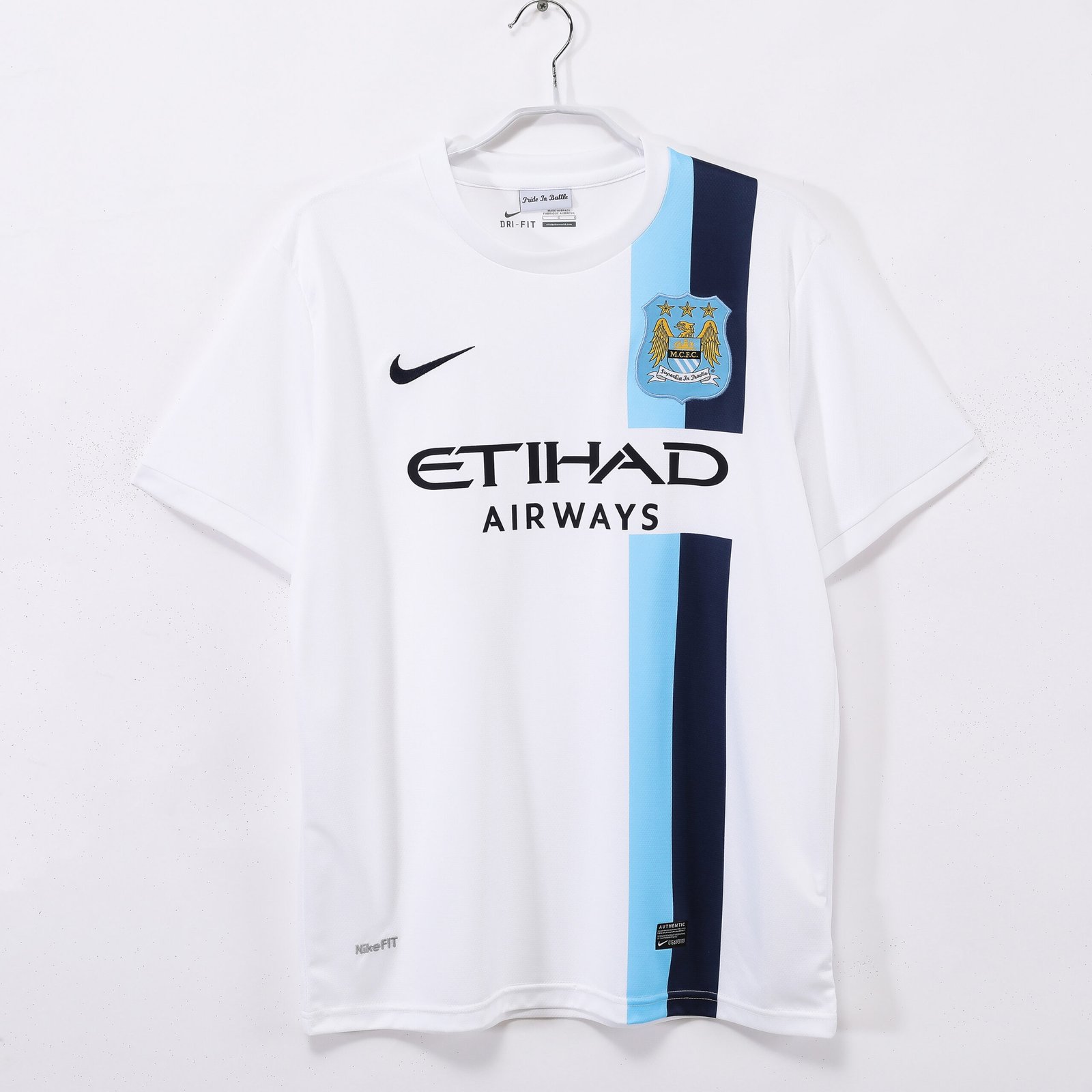 2013/14 Manchester City F.C. Second Away White Jersey #5 A11