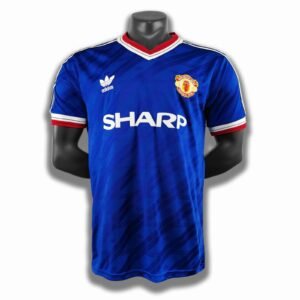 1986/88 Manchester United F.C. Third Kit (Blue) Retro Jersey #5 A10