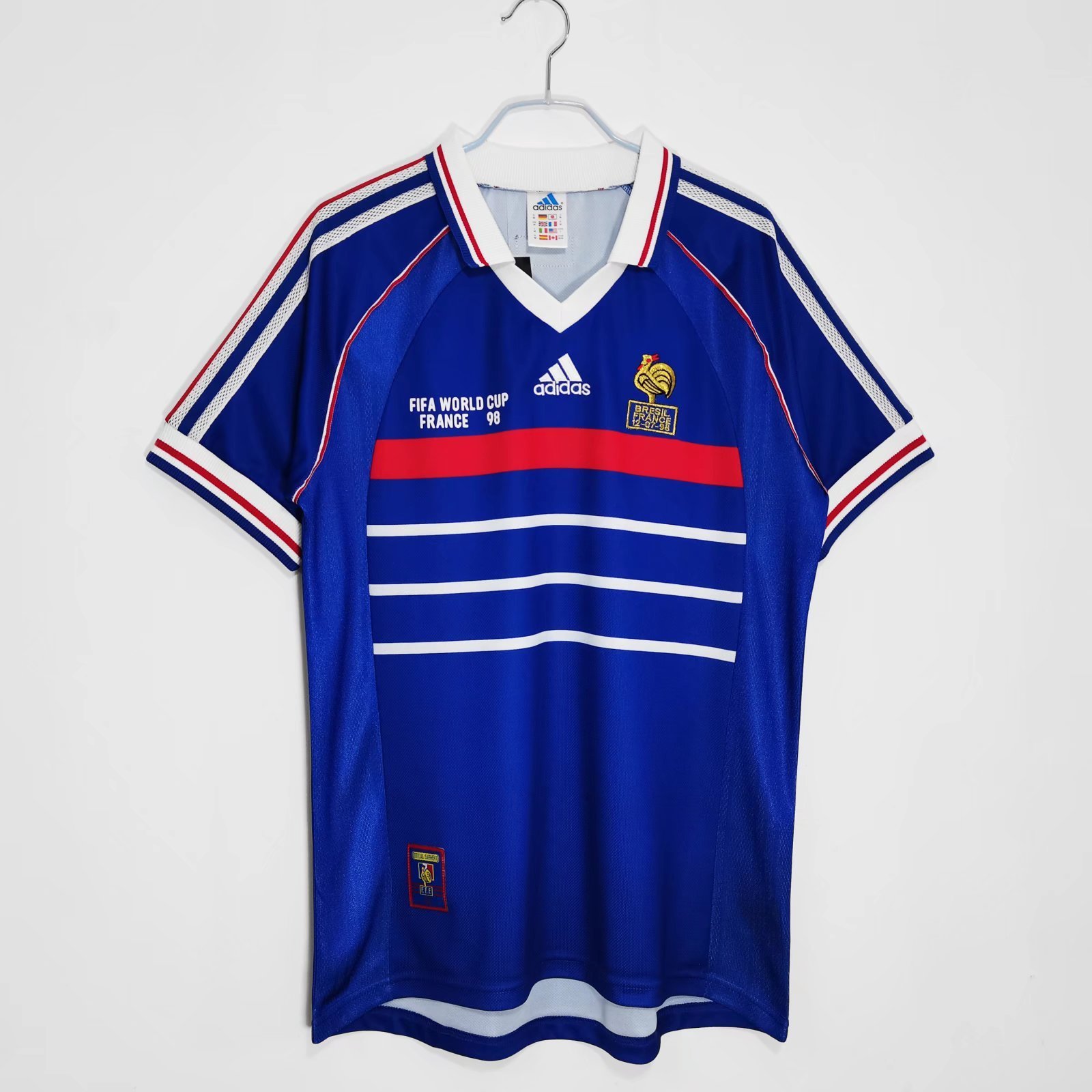1998 France national football team Home Retro Jersey (Final Edition) #2 A14