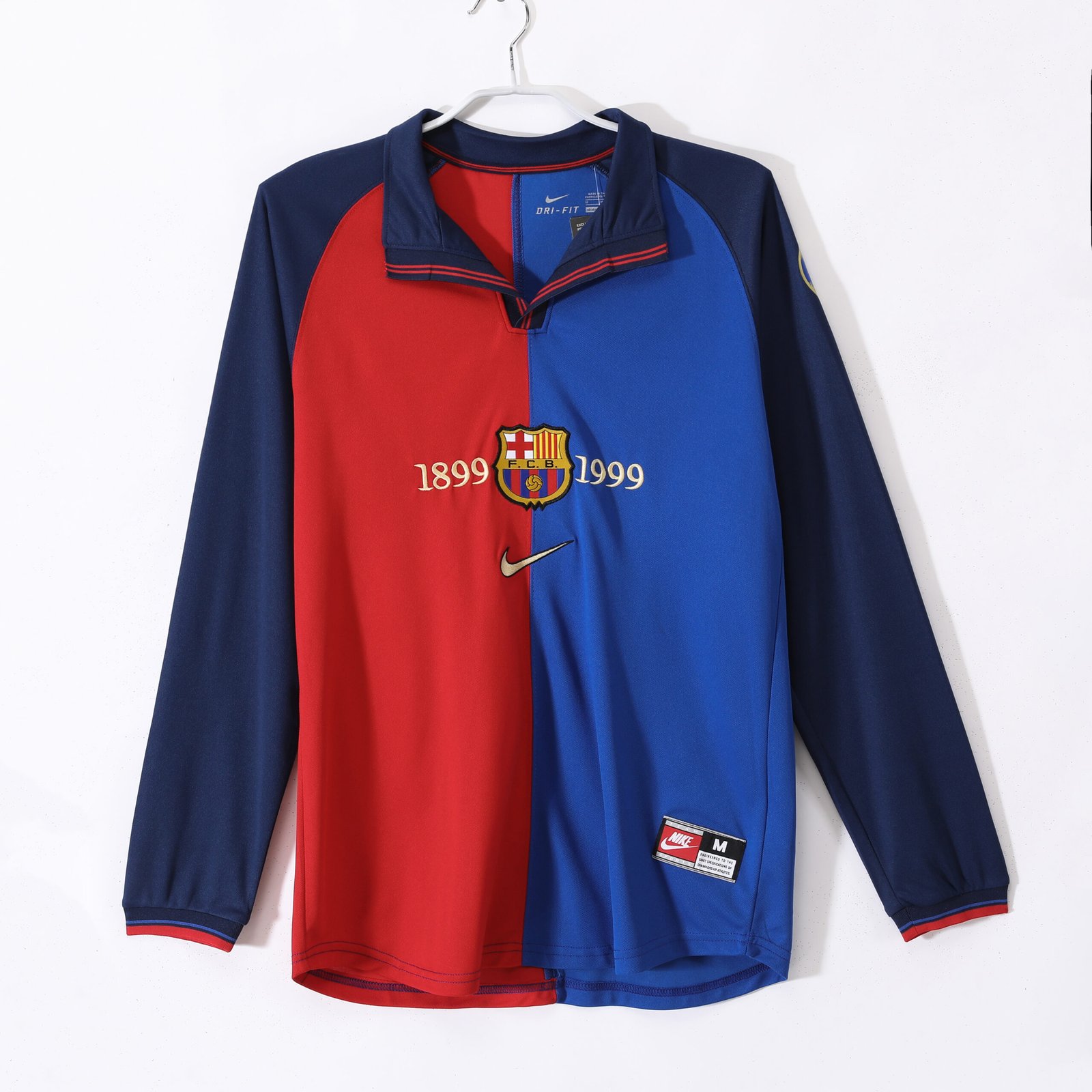 1999/00 FC Barcelona Centenary Home Retro Jersey #3 B8